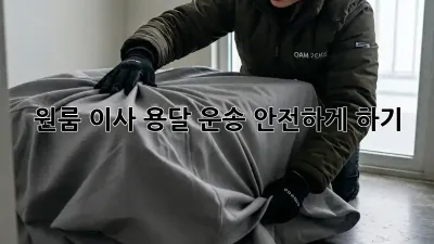 원룸 이사, 용달 운송 안전하게 하기!